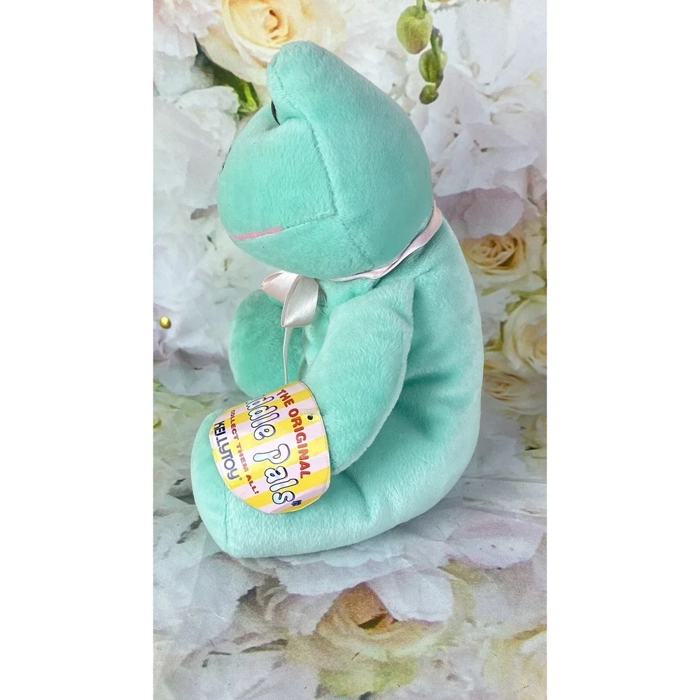 Mint Green Frog Plush Stuffed Animal Cuddle Pals Beanpals Kellytoy Toy Vintage